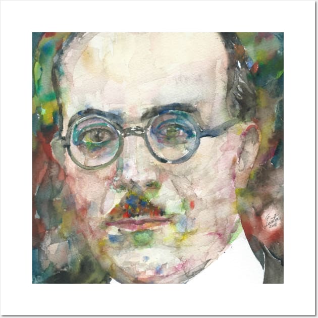 FERNANDO PESSOA - watercolor portrait .1 Wall Art by lautir